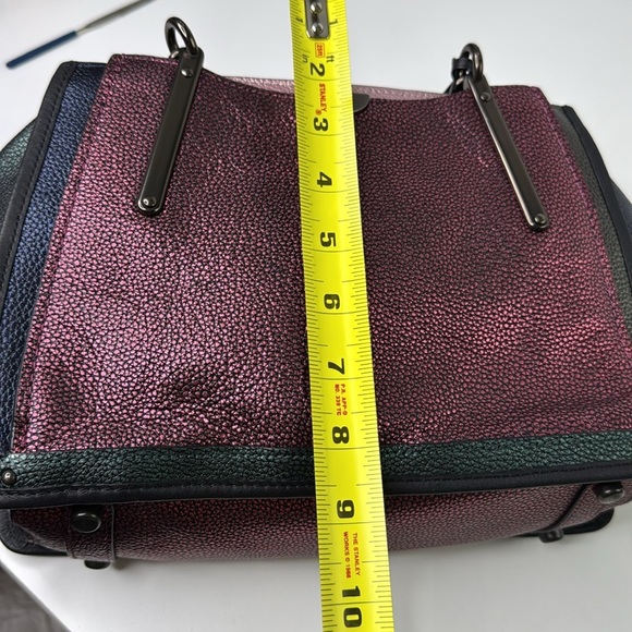 Coach Metallic Dreamer Colourblock Satchel Handbag - Picture 12 of 16
